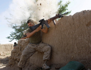 Marine, from the 24th Marine Expeditionary Unit, has a close call ...