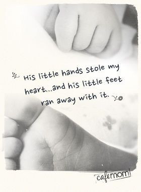 His little hands … #motherhood #quotes
