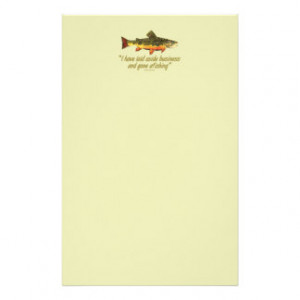 Fly Fishing Quote Customized Stationery