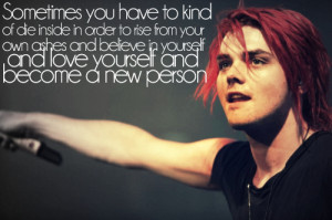 ... include: gerard way, quote, my chemical romance, inspirational and mcr