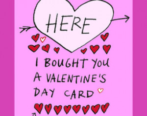 ... card, blank inside - Valentine's Day - smartass funny snarky sarcastic