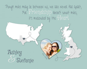 Gift, Moving Away Gift, Long Distance Friendship, Friendship Quote ...