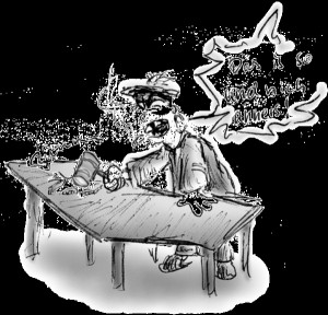 Isso! Doch, isso!» Bleistift , 2003 Das Totschlag-Argument.