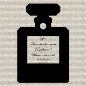coco chanel x perfume bottles x inch print with coco chanel quote by ...