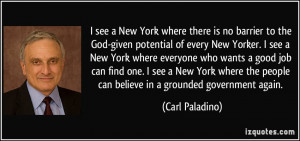 see a New York where there is no barrier to the God-given potential ...