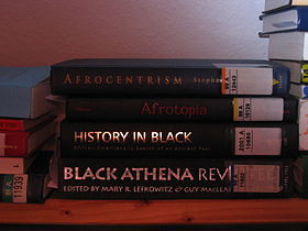 Pile of books on Afrocentrism