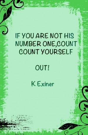 You deserve to be number one...