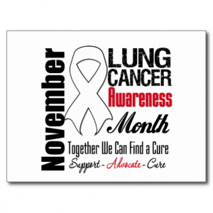 Together We Can Find a Cure - Lung Cancer Month Postcard