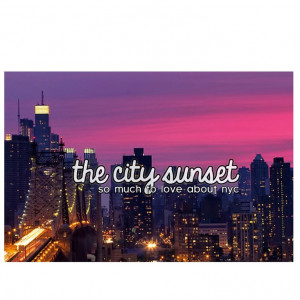 The city sunset