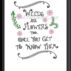 Milne Quote quot Weeds Are Flowers Too quot Eeyore 8 x 10 Linen Paper