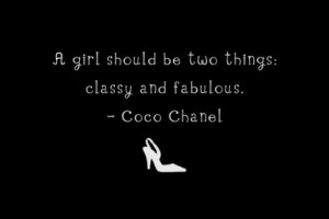 Coco Chanel Quote for Women in Black Art Print