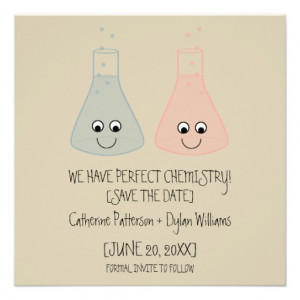 Cute Chemistry Save the Date Invite from Zazzle.com