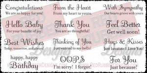 Savvy Sayings Rubber Stamp Set