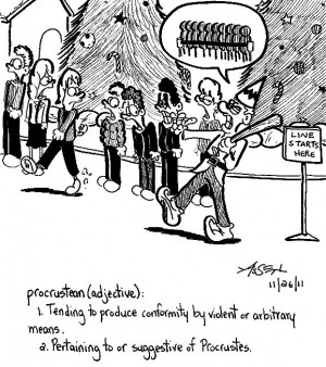 Conformity Cartoon Tending to produce conformity