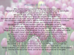 Yearning to be a Virtuous Woman PROVERBS 31*~*