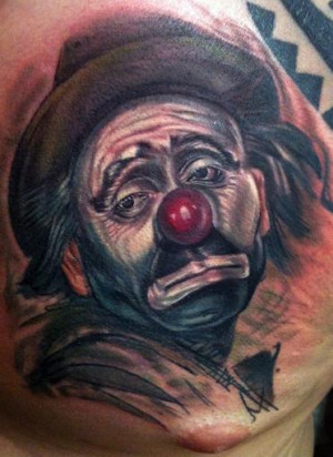 sad clown painting