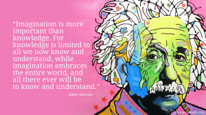 Imagination is more important than knowledge. For knowledge is limited ...