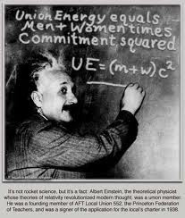 poster-Einstein writing on chalkboard 