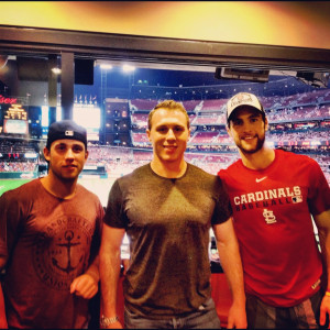 ... of the st louis blues came out to support the redbirds at busch