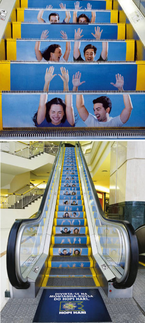 Escalator Ads: A Unique Scrolling Display - Very Creative
