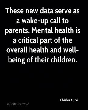 These new data serve as a wake-up call to parents. Mental health is a ...