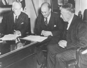 Photo taken in Secretary of State Cordell Hull's office on the ...