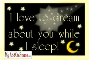 love to dream about you while I sleep stars Facebook Graphic