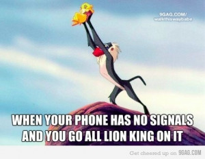 when your phone has no signals . . .