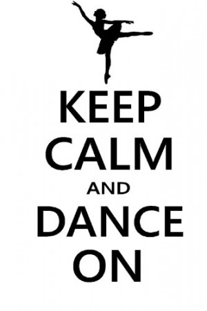 Keep Calm and Dance On Cute ballerina wall decal wall art wall quotes ...