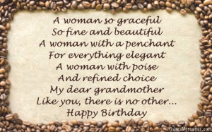 Sweet birthday card poem for grandmother Graceful Birthday Wishes For ...