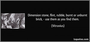 Dimension stone, flint, rubble, burnt or unburnt brick, - use them as ...