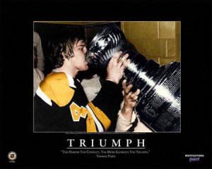 Bobby Orr Boston Bruins - Triumph - Framed 16x20 Motivational Plaque