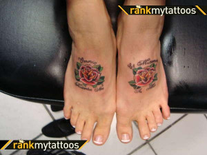 Two roses, with a latin quote meaning, all things change, and we ...