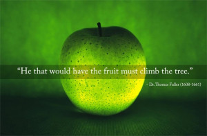 ... have the fruit must climb the tree