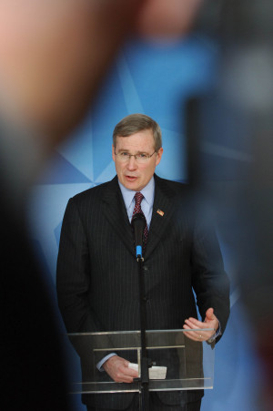 Press point by the U S National Security Advisor Stephen Hadley