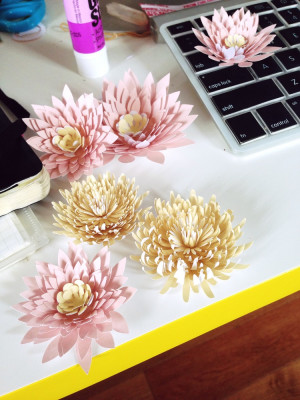 ... Template Paper Lilies & Chrysanthemums DIY from Only Just Becoming