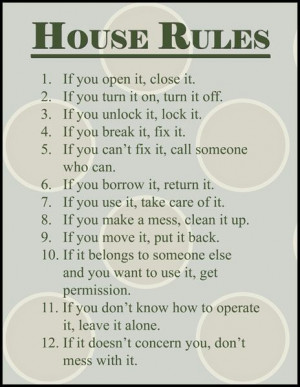 We all should follow these rules :-)