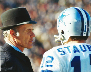 NFL Football Dallas Cowboys Tom Landry and Roger Staubach Photo ...