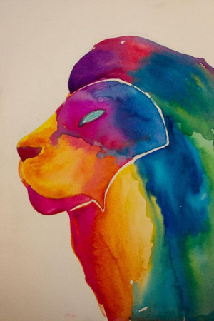 Etsy, $20.00: Bright Watercolors, Animal Painting, Quiet Pride, Future ...