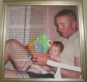 touching letter from dead father to his baby daughter