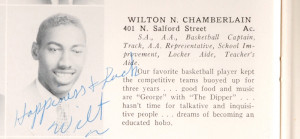 Incredible Wilt Chamberlain Signed 1955 Overbrook High School Yearbook ...