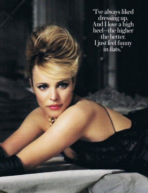 classy, heels, high heels, quote, quotes, rachel mcadams