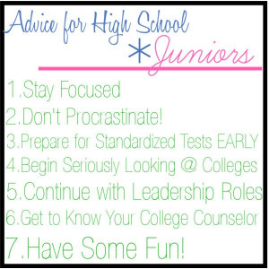Advice for High School Juniors by prepinyourstep, via Polyvore