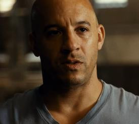 Dominic Toretto in the Fast Five theatrical trailer.