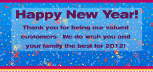 Thank you for being our valued customers. We do wish you and family ...