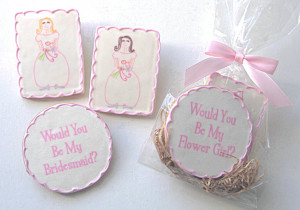 Bridal Shower Favors, Wedding Cookies, Bridal Party Cookies by Rolling ...