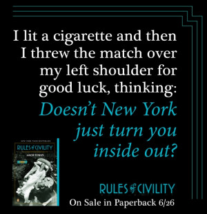 Doesn't New York just turn you inside out? #RulesofCivility