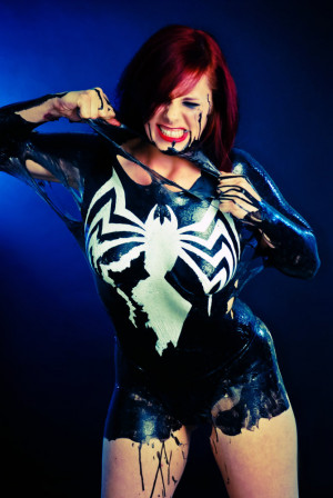 cosplay comics Marvel spider-man Venom body paint