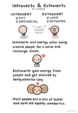 ... extroverts many people lean towards either introverted or extroverted