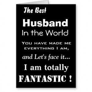 Best Husband in the World Funny Greeting Card